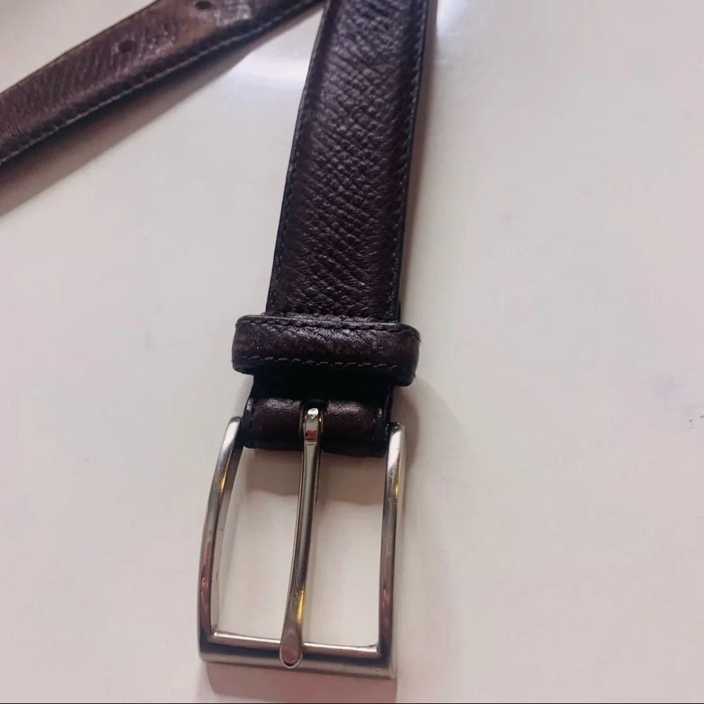Coach Handcrafted Tumbled Cowhide Mocha Brown Belt women’s 36”